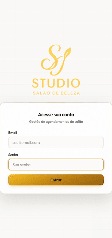 Tela de SJ Studio no celular